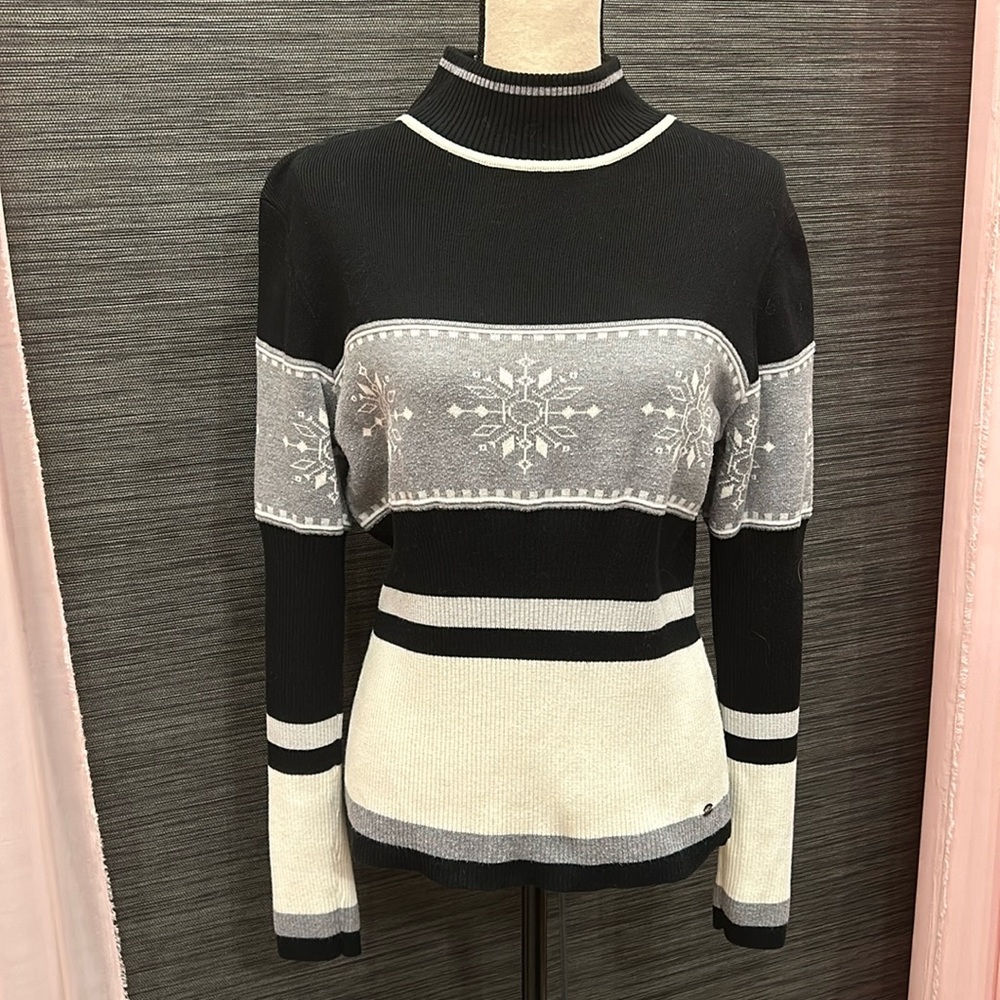 IZOD women’s sweater, snowflakes, Christmas, winter, Size L